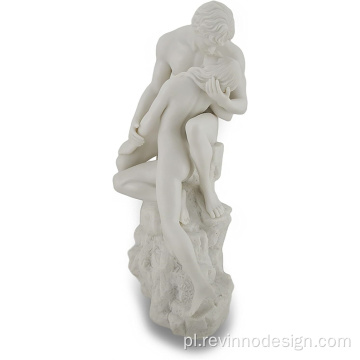 Biały marmur Zakończ posąg miłośników nagiej rzeźby